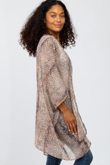 Taupe Animal Print Cover Up