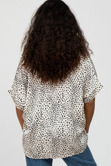 Ivory Animal Print Blouse