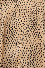 Taupe Animal Print Blouse