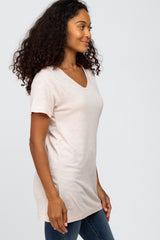 Light Pink V-Neck T Shirt