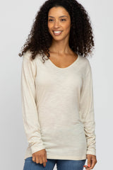 Beige Long Sleeve Active Top