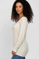 Beige Long Sleeve Active Top