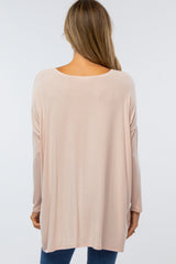 Light Pink Long Dolman Sleeve Top