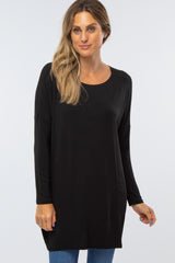 Black Long Dolman Sleeve Top