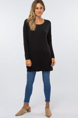 Black Long Dolman Sleeve Top