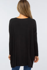 Black Long Dolman Sleeve Top