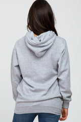 Heather Grey Oversized Hooded Sweatshirt