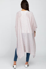 Mauve Floral Long Cover Up