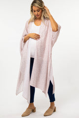 Mauve Floral Long Maternity Cover Up