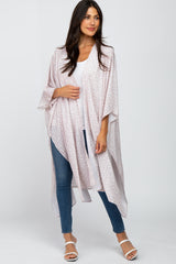 Mauve Floral Long Maternity Cover Up