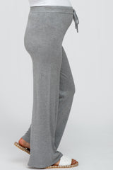 Heather Grey Sweater Knit Maternity Pants