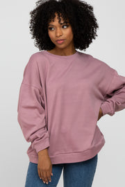 Mauve Soft Fuzzy Lining Sweatshirt