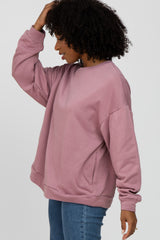 Mauve Soft Fuzzy Lining Sweatshirt