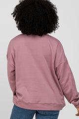 Mauve Soft Fuzzy Lining Sweatshirt