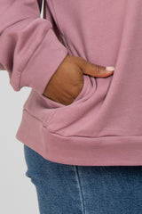 Mauve Soft Fuzzy Lining Sweatshirt