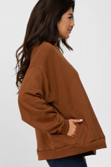 Rust Soft Fuzzy Lining Sweatshirt