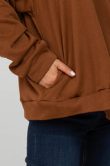 Rust Soft Fuzzy Lining Sweatshirt