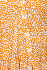 Orange Animal Print Babydoll Maternity Tunic Top