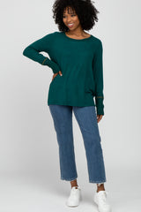 Forest Green Brushed Long Sleeve Top