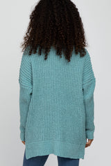 Light Blue Chunky Knit Cardigan