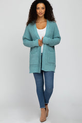 Light Blue Chunky Knit Cardigan