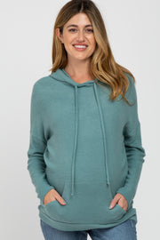 Jade Ribbed Hooded Maternity Top