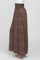 Mocha Speckled Smocked Waist Pant