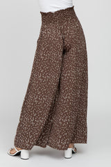 Mocha Speckled Smocked Waist Pant