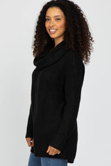 Black Off Shoulder Dolman Sleeve Knit Top