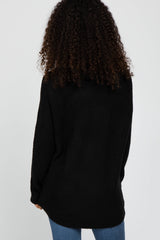 Black Off Shoulder Dolman Sleeve Knit Top