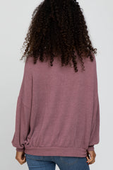 Plum Oversized Long Sleeve Top