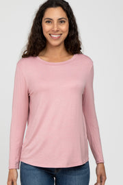 Light Pink Basic Long Sleeve Top