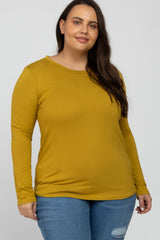 Yellow Long Sleeve Plus Top