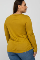 Yellow Long Sleeve Plus Top