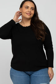 Black Long Sleeve Plus Top