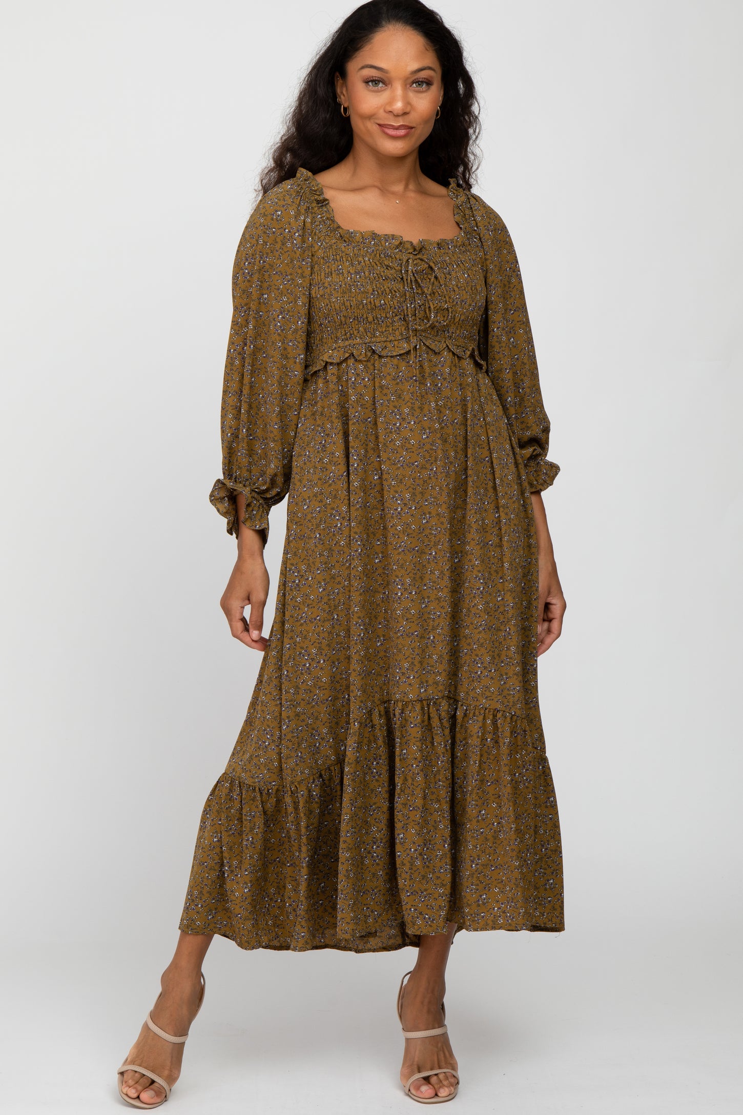 Hard To Forget You Smocked Dress In Brown