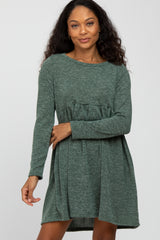 Olive Knit Basic Dress