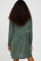 Olive Knit Basic Dress