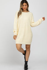 Ivory Basic Sweater Mini Dress