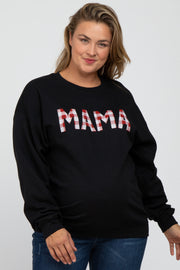 Blacked Checkered Mama Maternity Plus Sweatshirt