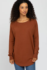 Rust Soft Maternity Sweater