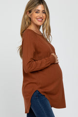 Rust Soft Maternity Sweater