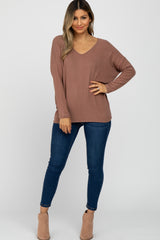 Mocha Soft Dolman Sleeve Top