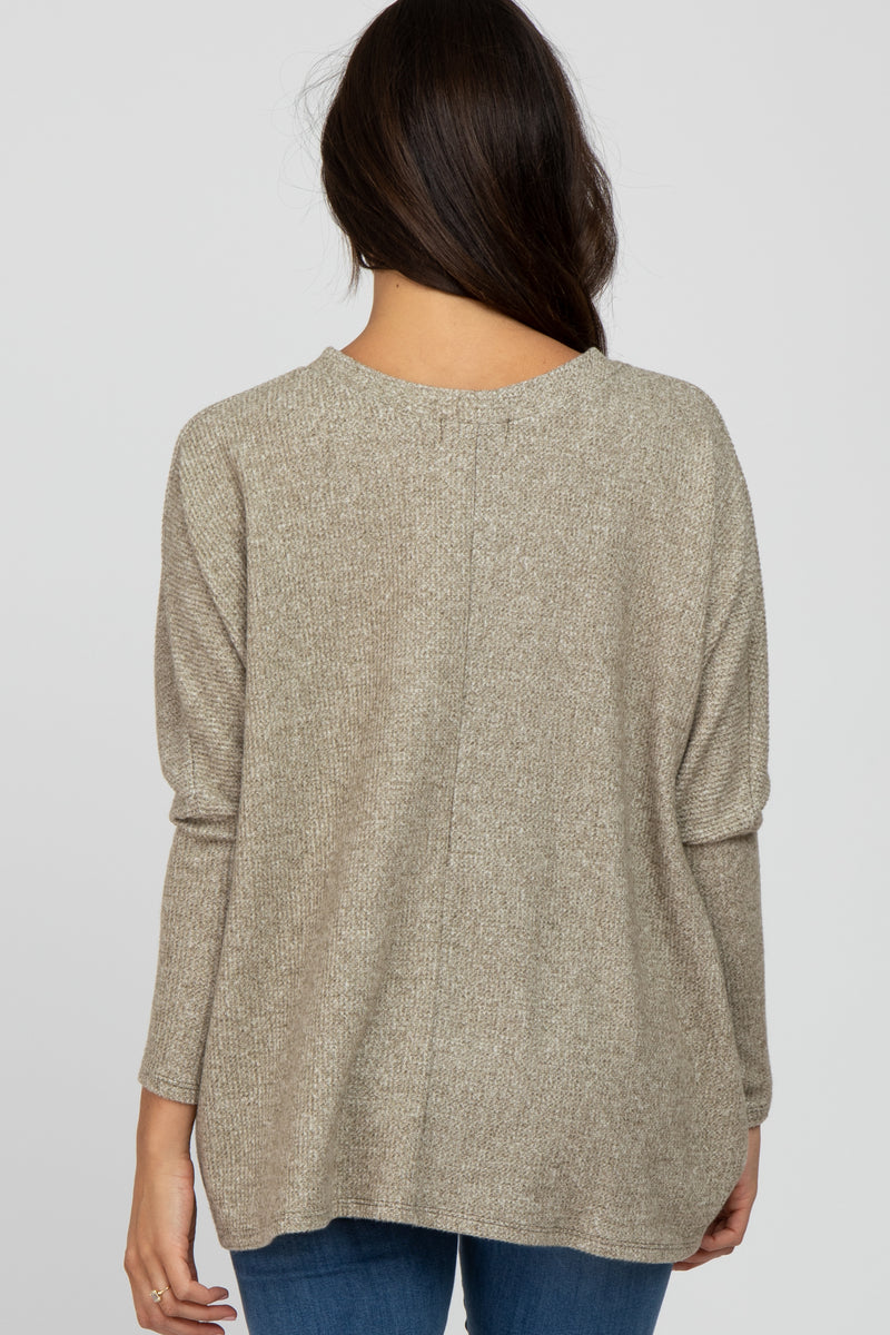 Light Olive Dolman Sleeve Soft Knit Top – PinkBlush