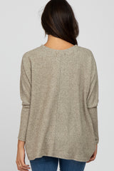 Light Olive Dolman Sleeve Soft Knit Top