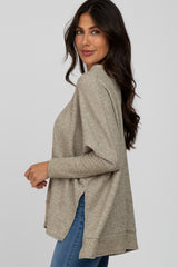 Light Olive Soft Knit Long Sleeve Top