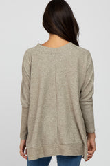 Light Olive Soft Knit Long Sleeve Top