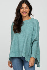 Teal Soft Knit Maternity Long Sleeve Top