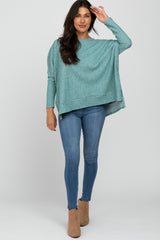 Teal Soft Knit Long Sleeve Top