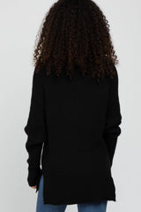 Black Knit Turtleneck Sweater